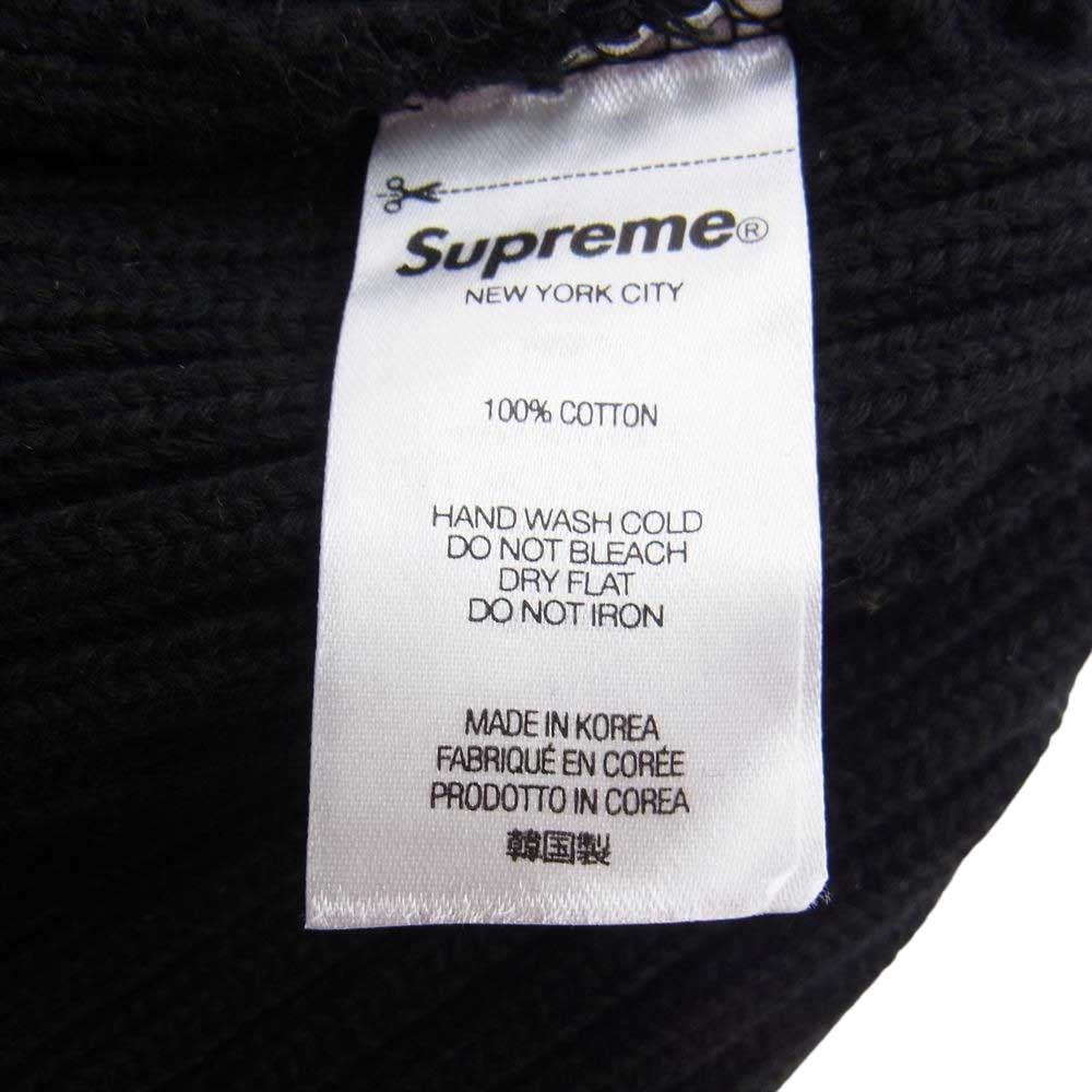 Supreme シュプリーム 22SS Overdyed Ribbed Beanie スモールボックスロゴ ビーニー コットン ニット キャップ ブラック系【中古】