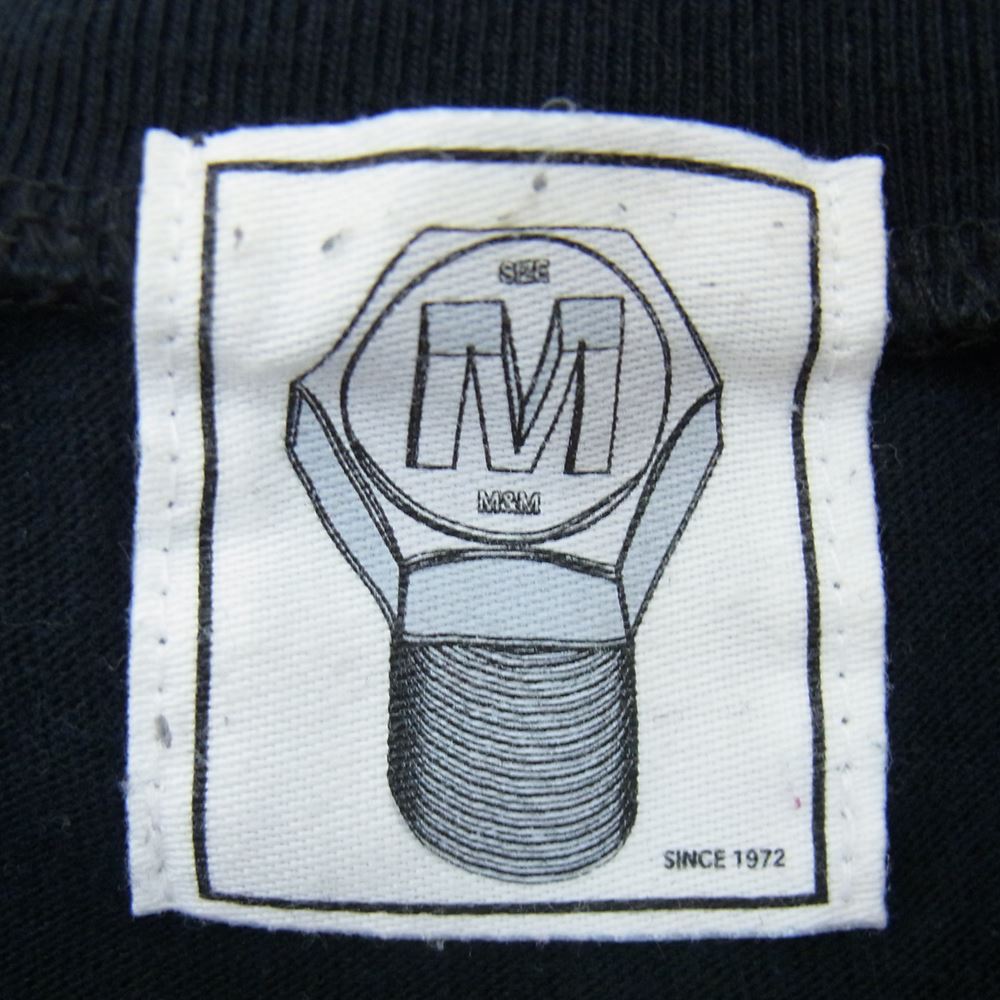 エムアンドエム ロゴ スター バックプリント 半袖 Tシャツ ブラック系 M【中古】