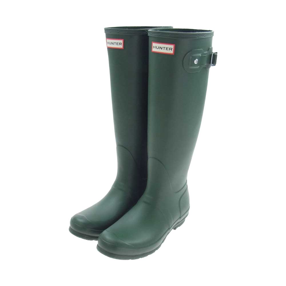 HUNTER ハンター ORIGINAL TALL オリジナル トール ロング レイン ブーツ グリーン系 UK6【中古】