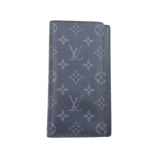 LOUIS VUITTON ルイ・ヴィトン M61697 モノグラム エクリプス ポルトフォイユ ブラザ 二つ折り 長財布 ブラック系【中古】