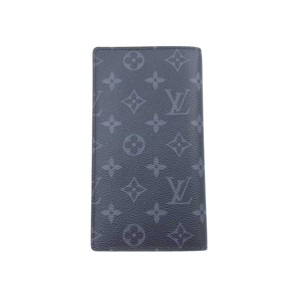 LOUIS VUITTON ルイ・ヴィトン M61697 モノグラム エクリプス ポルトフォイユ ブラザ 二つ折り 長財布 ブラック系【中古】