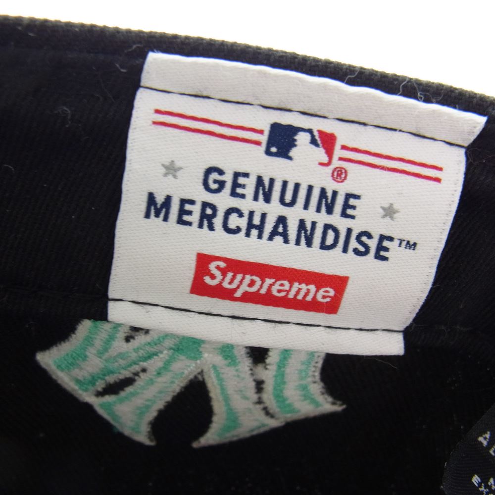 Supreme シュプリーム 22AW × New York Yankees New Era ニューエラ Kanji 漢字 ロゴ キャップ ブラック系 7.5/8【中古】