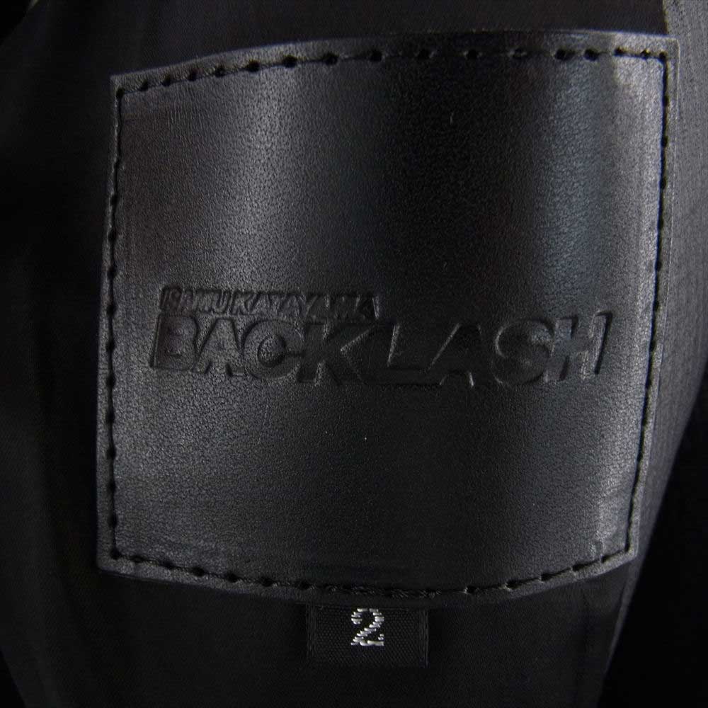 ISAMUKATAYAMA BACKLASH イサムカタヤマバックラッシュ 1948-01 KOBE LEATHER 神戸牛レザー シングルライダース ジャケット ブラック系 M 2【美品】【中古】