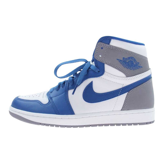 NIKE AIR JORDAN ナイキ ジョーダン DZ5485-410 AIR JORDAN 1 RETRO HIGH OG TRUE BLUE エアジョーダン1 レトロハイオージー トゥルーブルー ハイカット スニーカー ブルー系 ホワイト系 28.0cm【新古品】【未使用】【中古】