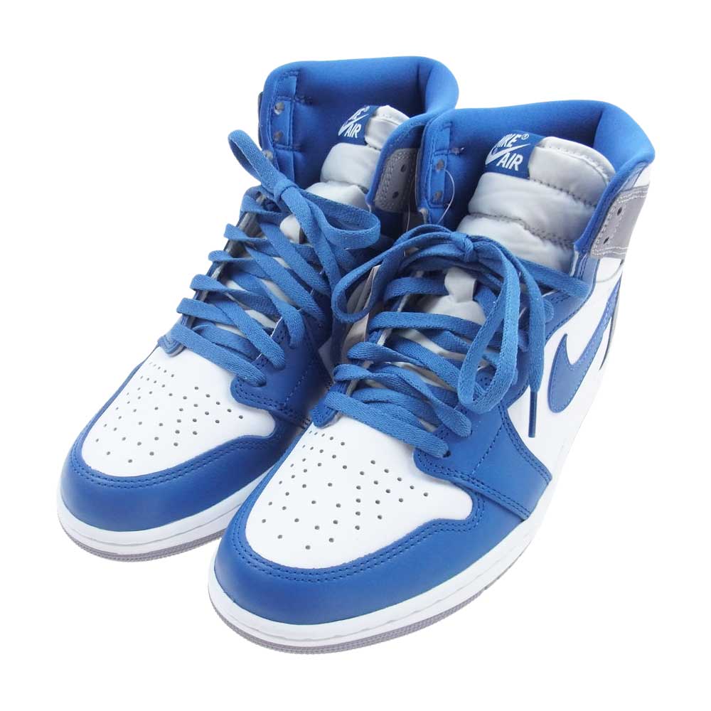NIKE AIR JORDAN ナイキ ジョーダン DZ5485-410 AIR JORDAN 1 RETRO HIGH OG TRUE BLUE エアジョーダン1 レトロハイオージー トゥルーブルー ハイカット スニーカー ブルー系 ホワイト系 28.0cm【新古品】【未使用】【中古】