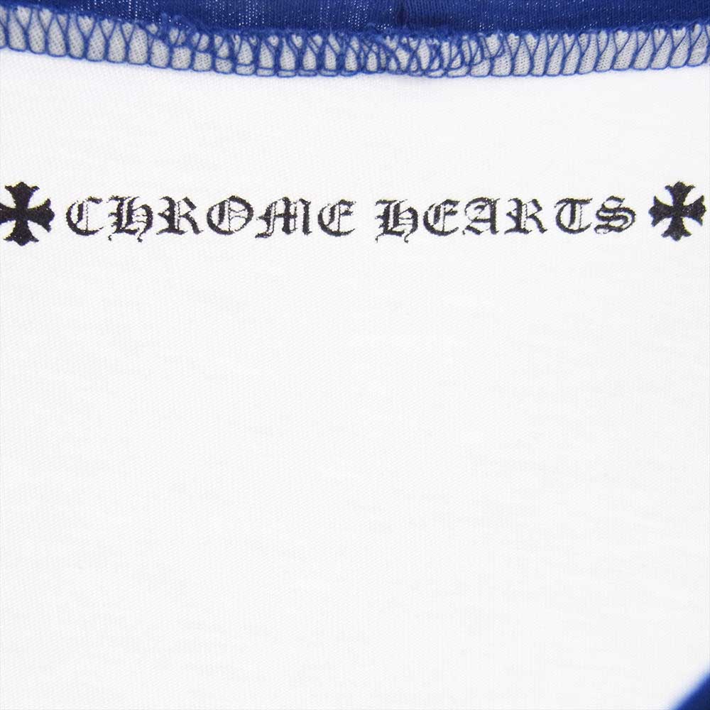 CHROME HEARTS クロムハーツ（原本無） スタープリント 7分丈 ラグラン カットソー ホワイト系 ブルー系 M【中古】