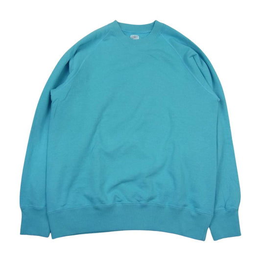 ANATOMICA アナトミカ 22SS  530-571-04 SWEAT RAGLAN CREW NECK  TURQUOISE ラグランスリーブ スウェット  グリーン系 M【美品】【中古】