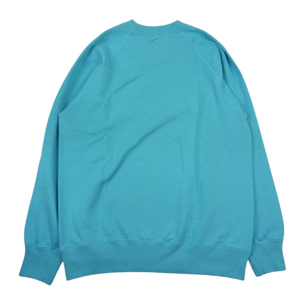 ANATOMICA アナトミカ 22SS  530-571-04 SWEAT RAGLAN CREW NECK  TURQUOISE ラグランスリーブ スウェット  グリーン系 M【美品】【中古】