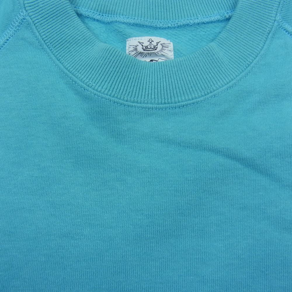 ANATOMICA アナトミカ 22SS  530-571-04 SWEAT RAGLAN CREW NECK  TURQUOISE ラグランスリーブ スウェット  グリーン系 M【美品】【中古】