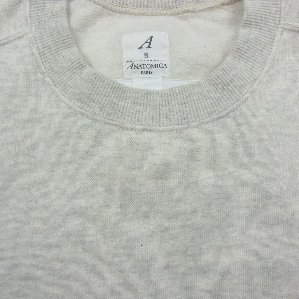 ANATOMICA アナトミカ 530-542-17 SWEAT SHIRTS CREW NECK クルーネック スウェット グレー グレー系 オフホワイト系 M【中古】