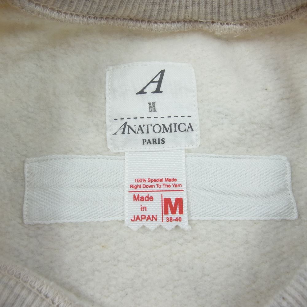 ANATOMICA アナトミカ 530-542-17 SWEAT SHIRTS CREW NECK クルーネック スウェット グレー グレー系 オフホワイト系 M【中古】