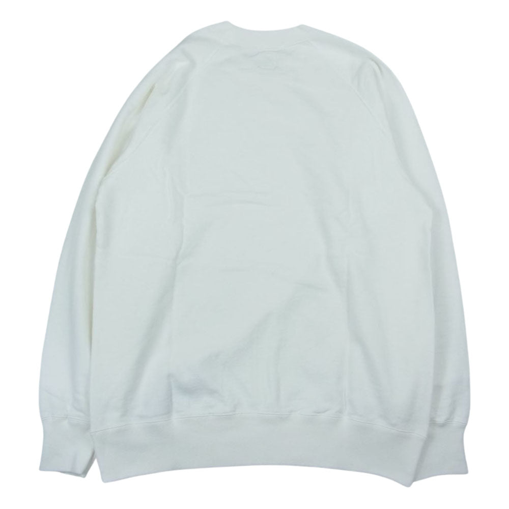 ANATOMICA アナトミカ 22SS  530-571-04 SWEAT RAGLAN CREW NECK OFF WHITE ラグランスリーブ スウェット  ホワイト系 M【新古品】【未使用】【中古】