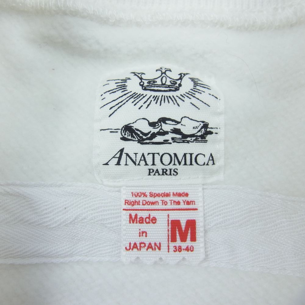ANATOMICA アナトミカ 22SS  530-571-04 SWEAT RAGLAN CREW NECK OFF WHITE ラグランスリーブ スウェット  ホワイト系 M【新古品】【未使用】【中古】