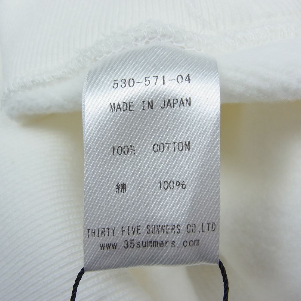 ANATOMICA アナトミカ 22SS  530-571-04 SWEAT RAGLAN CREW NECK OFF WHITE ラグランスリーブ スウェット  ホワイト系 M【新古品】【未使用】【中古】