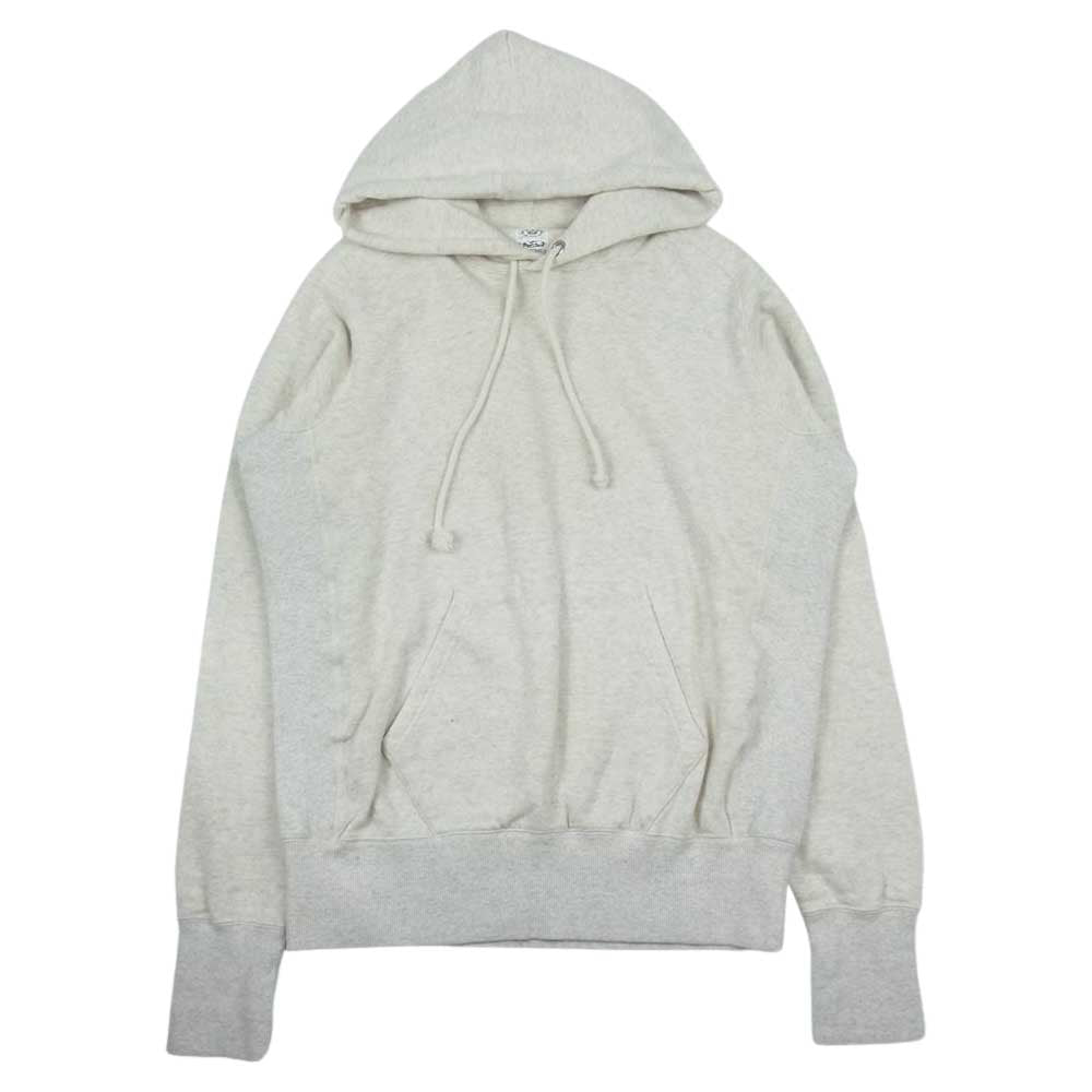 ANATOMICA アナトミカ 530-542-18 SWEAT SHIRT P／O HOOD プルオーバー スウェット パーカー オフホワイト系 グレー系 M【美品】【中古】