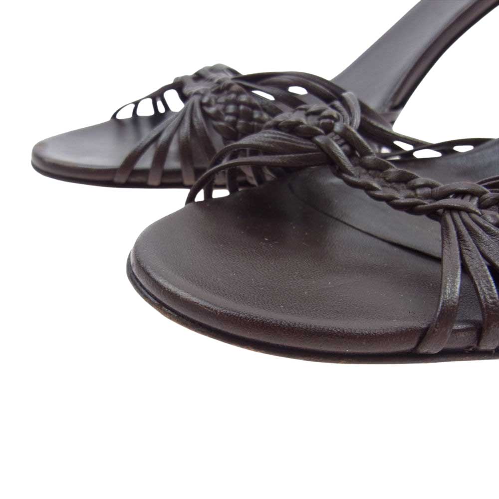 GUCCI グッチ バンブー ヒール パンプス  ダークブラウン系 37.1/2【中古】