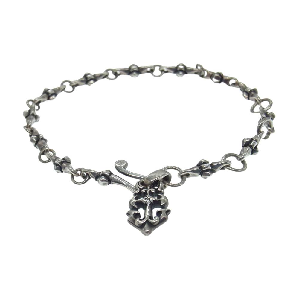 BILL WALL LEATHER ビルウォールレザー SMALL CROSS LINKS ANCHOR BRACELET スモールクロスリンク アンカーチャーム ブレスレット シルバー系【中古】