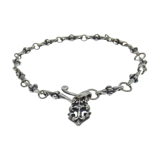BILL WALL LEATHER ビルウォールレザー SMALL CROSS LINKS ANCHOR BRACELET スモールクロスリンク アンカーチャーム ブレスレット シルバー系【中古】