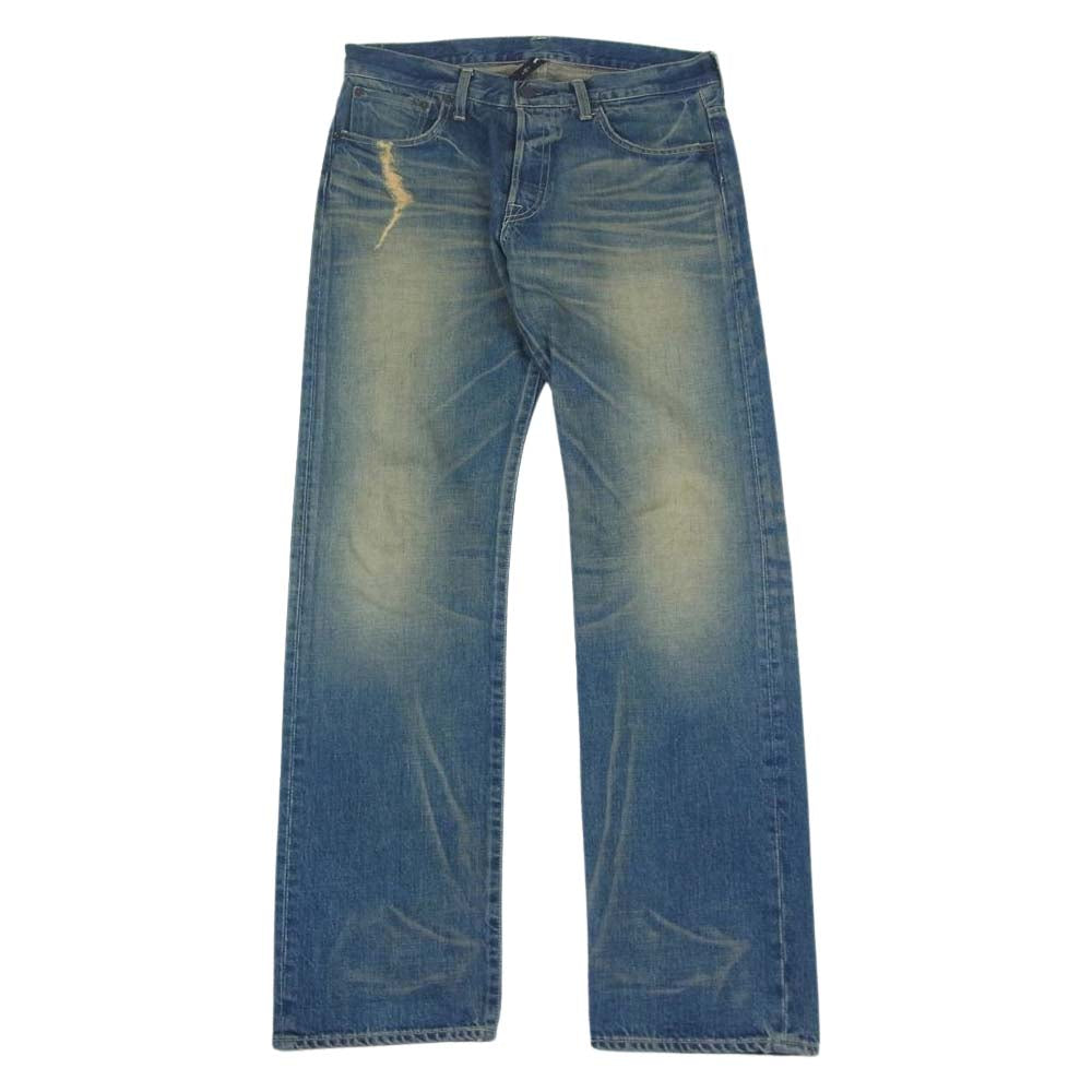 glamb グラム GB10SM P14 Feller denim 加工 デニム パンツ インディゴブルー系 2【中古】