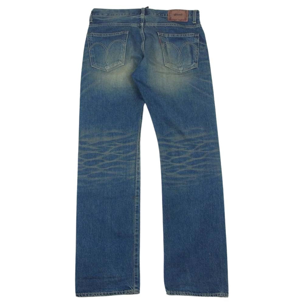 glamb グラム GB10SM P14 Feller denim 加工 デニム パンツ インディゴブルー系 2【中古】