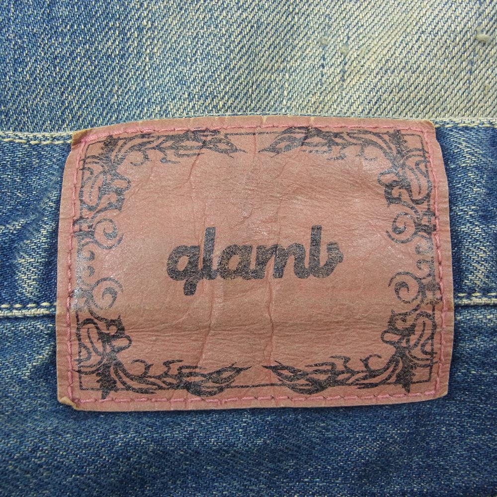 glamb グラム GB10SM P14 Feller denim 加工 デニム パンツ インディゴブルー系 2【中古】