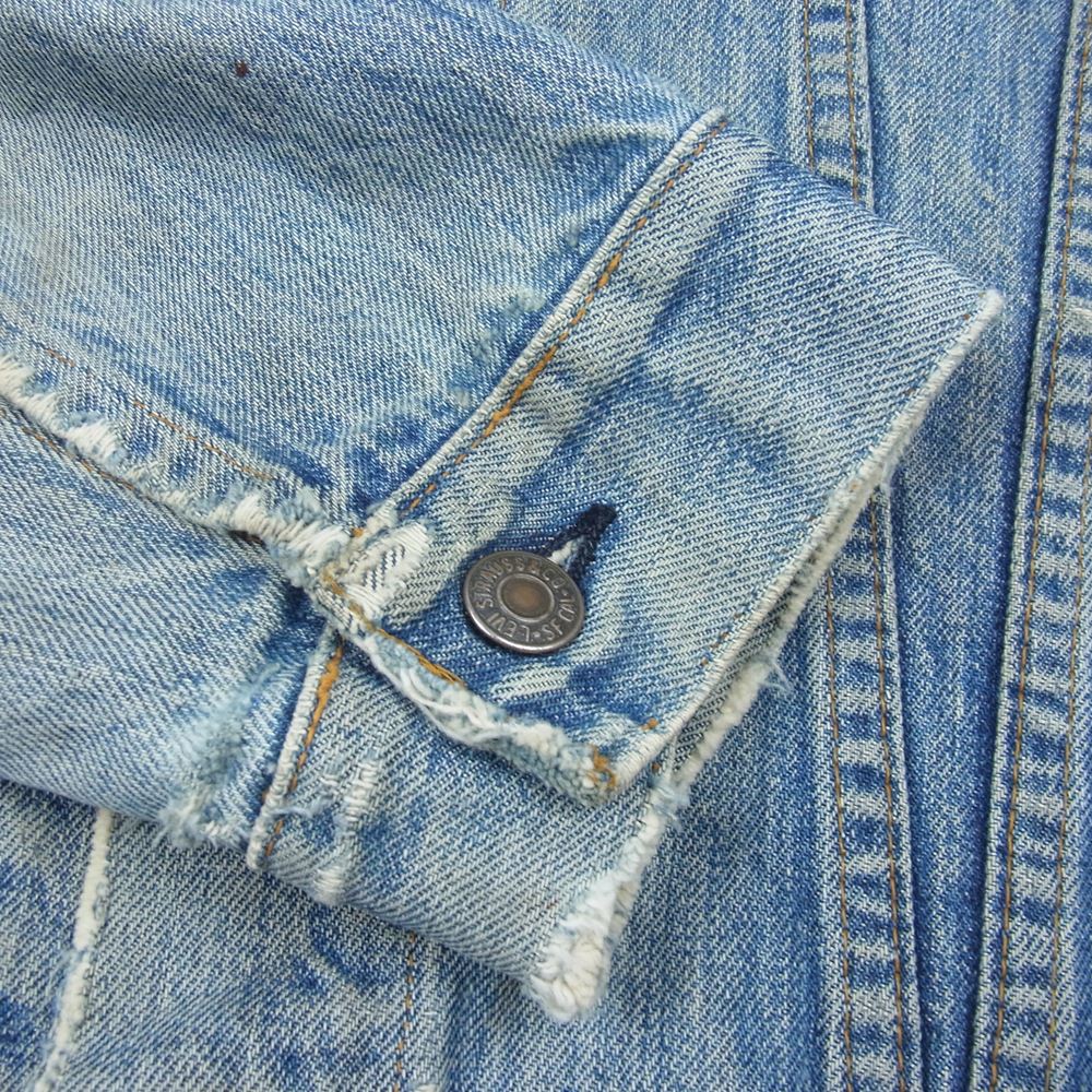 Levi's リーバイス 70s 70505 small e 刻印52 スモールE ケアタグ デニム トラッカー ジャケット インディゴブルー系【中古】