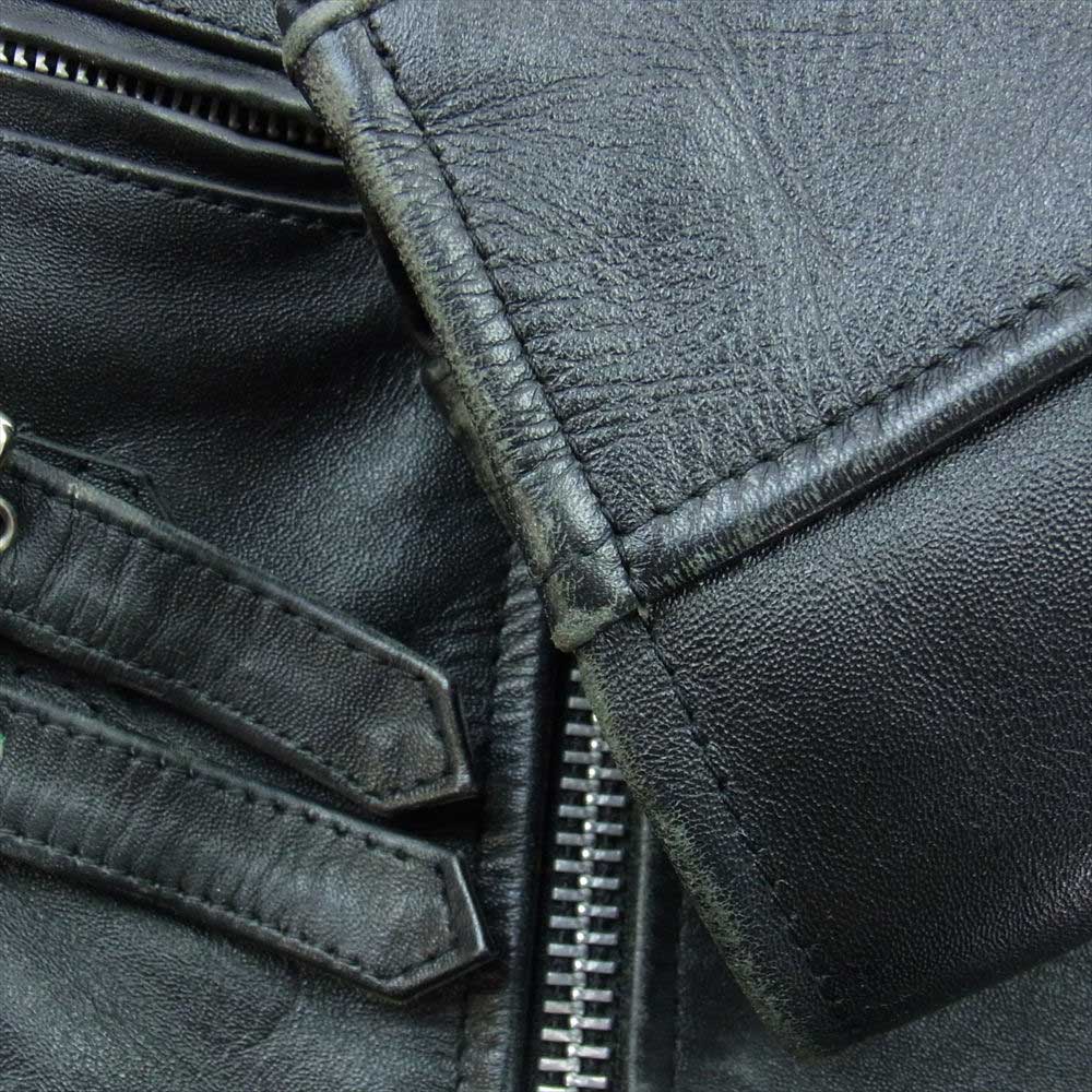ホーン ワークス ダブル レザー ライダース ブラック系 M【中古】