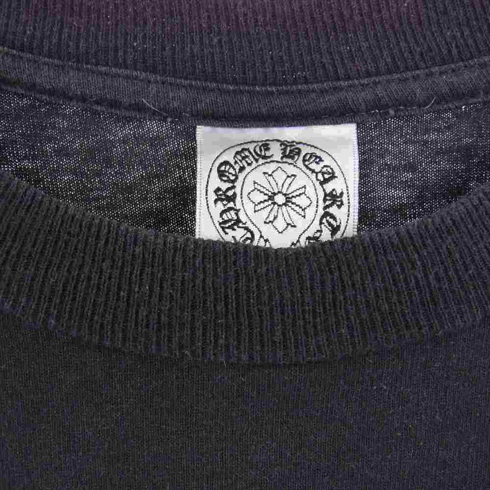 CHROME HEARTS クロムハーツ（原本無） USA製 ロングスリーブ 長袖 カットソー ポケット バックプリント  ブラック系 S【中古】
