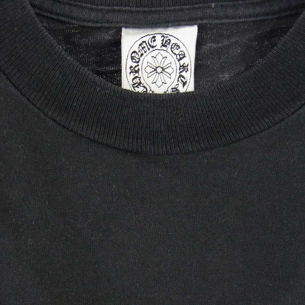 CHROME HEARTS クロムハーツ（原本無） USA製 ロングスリーブ 長袖 カットソー ポケット バックプリント  ブラック系 S【中古】