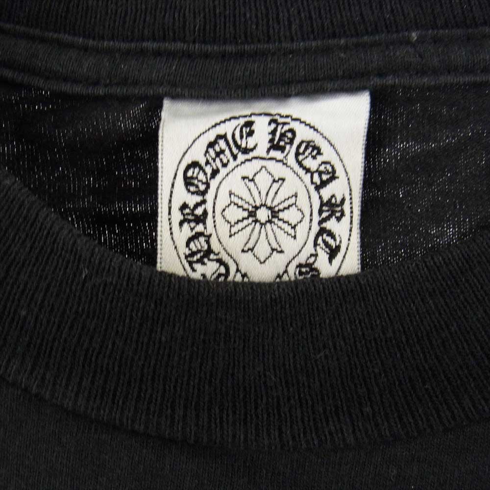 CHROME HEARTS クロムハーツ（原本無） USA製 ロングスリーブ 長袖 カットソー ポケット バックプリント  ブラック系 S【中古】
