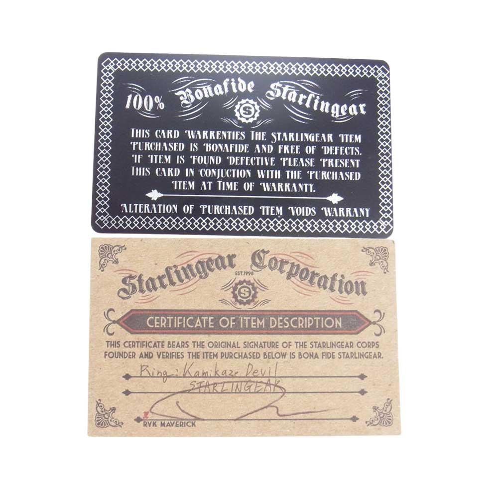 STARLIN GEAR スターリンギア ギャランティ付属 Kamikaze Devil カミカゼ デビル リング スターリングシルバー シルバー系【中古】