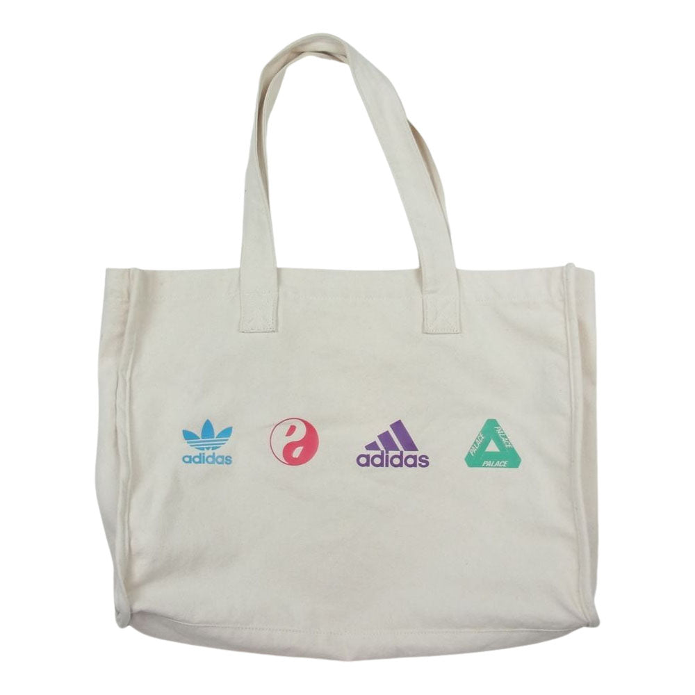 パレス x ADIDAS CANVAS TOTE BAG Non Dyed アディダス トート バッグ オフホワイト系【中古】