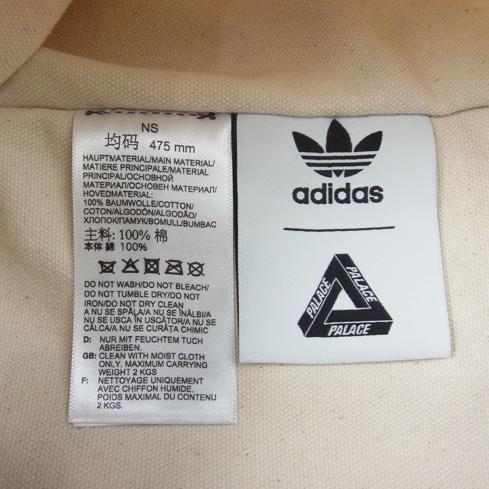 パレス x ADIDAS CANVAS TOTE BAG Non Dyed アディダス トート バッグ オフホワイト系【中古】