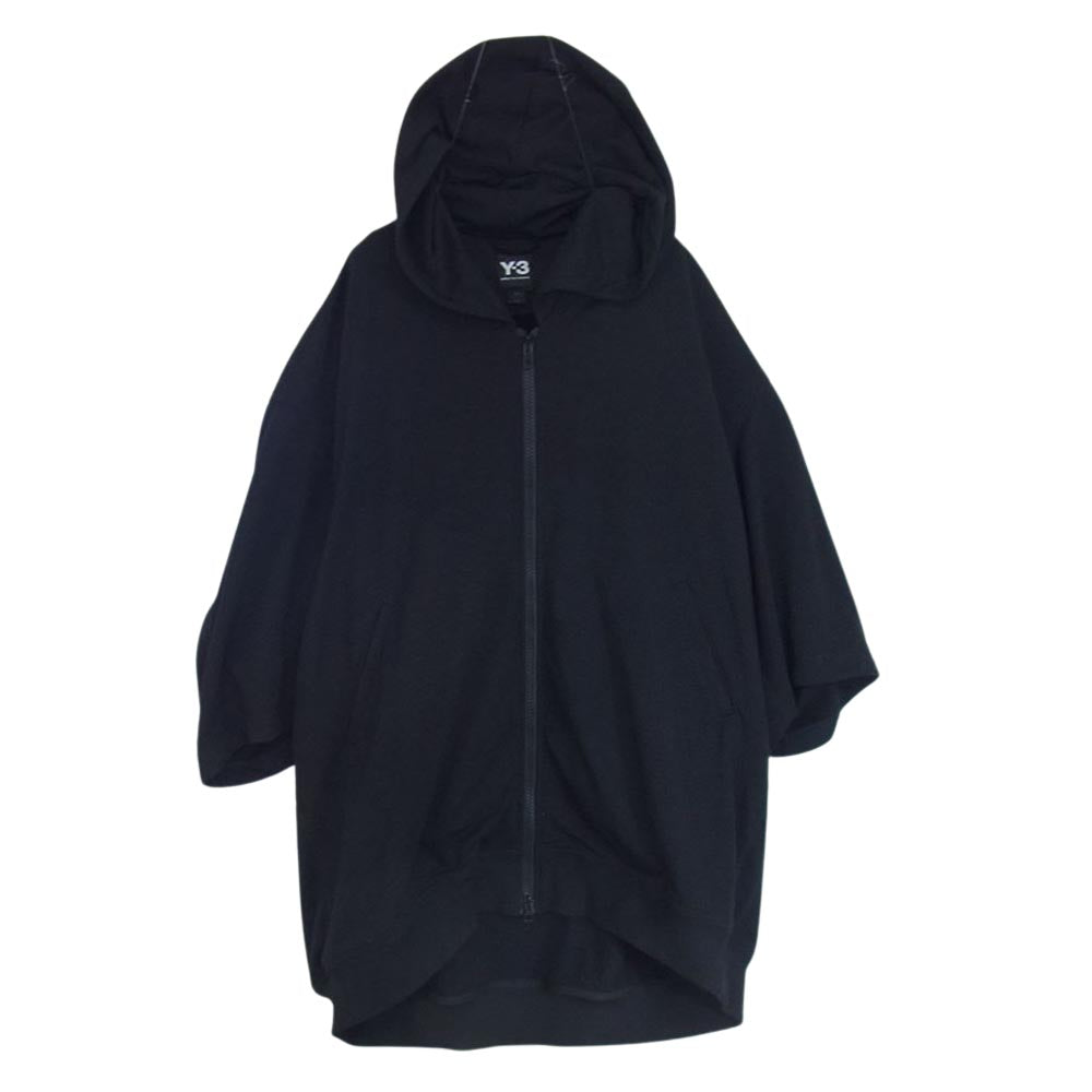 Yohji Yamamoto ヨウジヤマモト 18SS  CY8437 Y-３ ワイスリー 3BRANDES GRAPHIC OVERSIZED HOODIE バックブランドロゴ オーバーサイズ フルジップ パーカー ブラック系 M【中古】