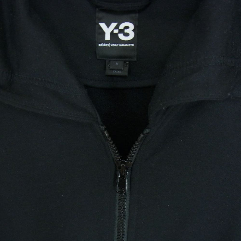 Yohji Yamamoto ヨウジヤマモト 18SS  CY8437 Y-３ ワイスリー 3BRANDES GRAPHIC OVERSIZED HOODIE バックブランドロゴ オーバーサイズ フルジップ パーカー ブラック系 M【中古】