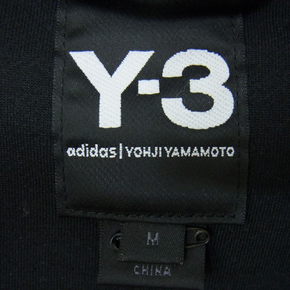Yohji Yamamoto ヨウジヤマモト 18SS  CY8437 Y-３ ワイスリー 3BRANDES GRAPHIC OVERSIZED HOODIE バックブランドロゴ オーバーサイズ フルジップ パーカー ブラック系 M【中古】