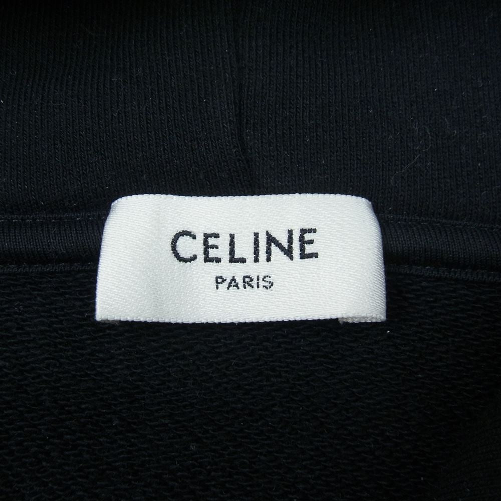 CELINE 21AW Mermaid Hex ジップアップ パーカー XL 黒 CELINE セリーヌ 21AW Mermaid Hex STRANGE ジップアップ スウェット