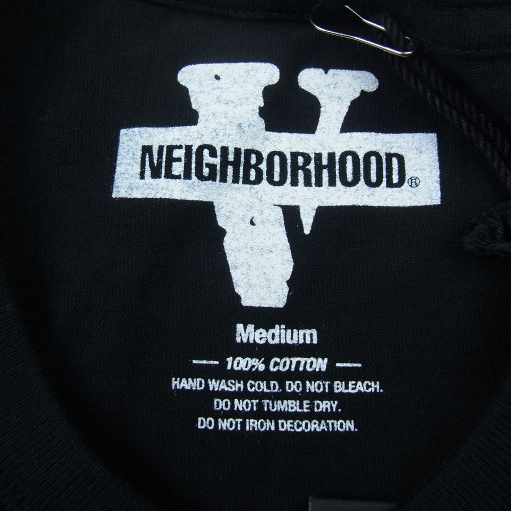 NEIGHBORHOOD ネイバーフッド 19SS × VLONE ヴィーロン ロングスリーブ Tシャツ カットソー  ブラック系 M【極上美品】【中古】