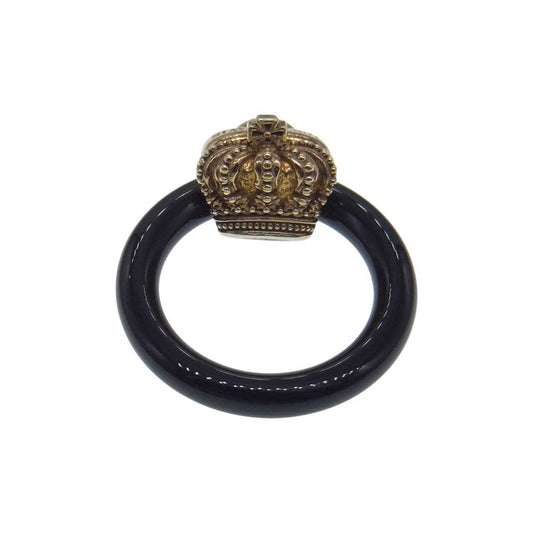 Justin Davis ジャスティンデイビス SEJ875 2 CAPTIVE SOUL ONYX オニキス フープ クラウン ピアス 片耳 ブラック系 ゴールド系【中古】