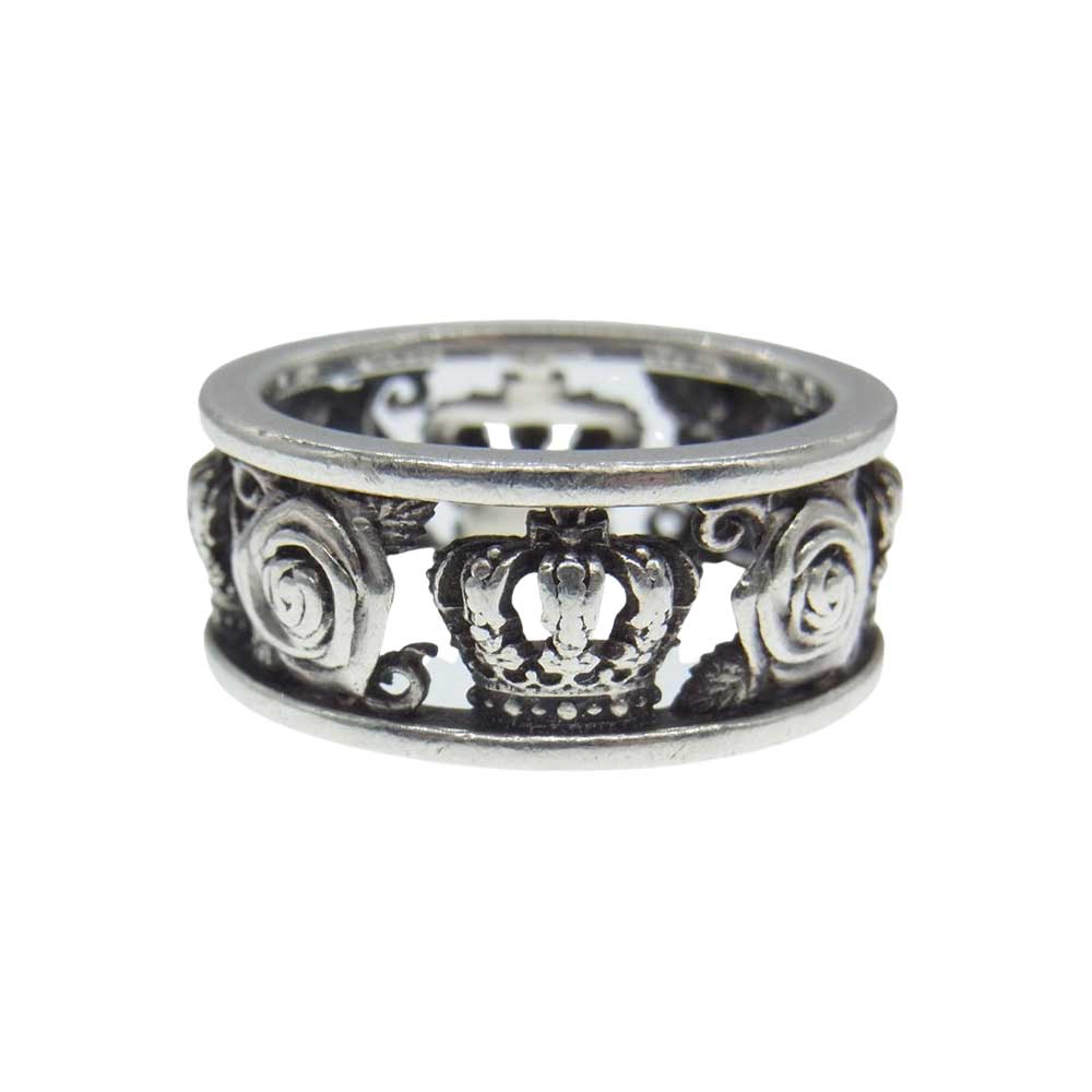 Justin Davis ジャスティンデイビス SRJ210 2 7 MY LOVE マイラブ クラウン ローズ リング シルバー系 20号【中古】