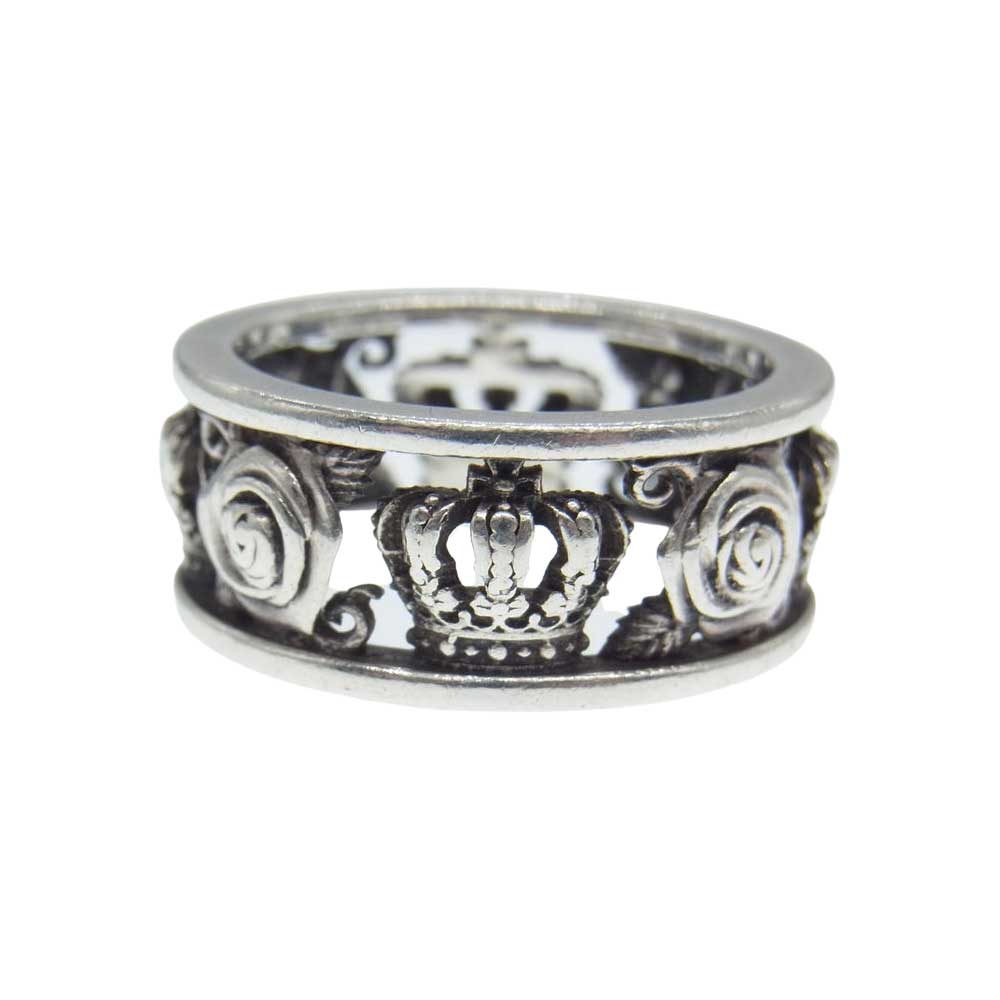 Justin Davis ジャスティンデイビス SRJ210 2 7 MY LOVE マイラブ クラウン ローズ リング シルバー系 20号【中古】