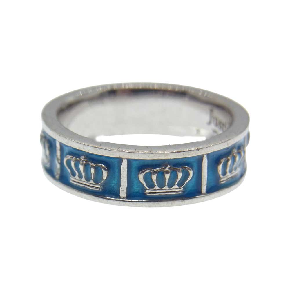 Justin Davis ジャスティンデイビス SRJ695 3 BLUE OBSESSION オブセッション クラウン ブルー リング シルバー系 ライトブルー系 9号【中古】