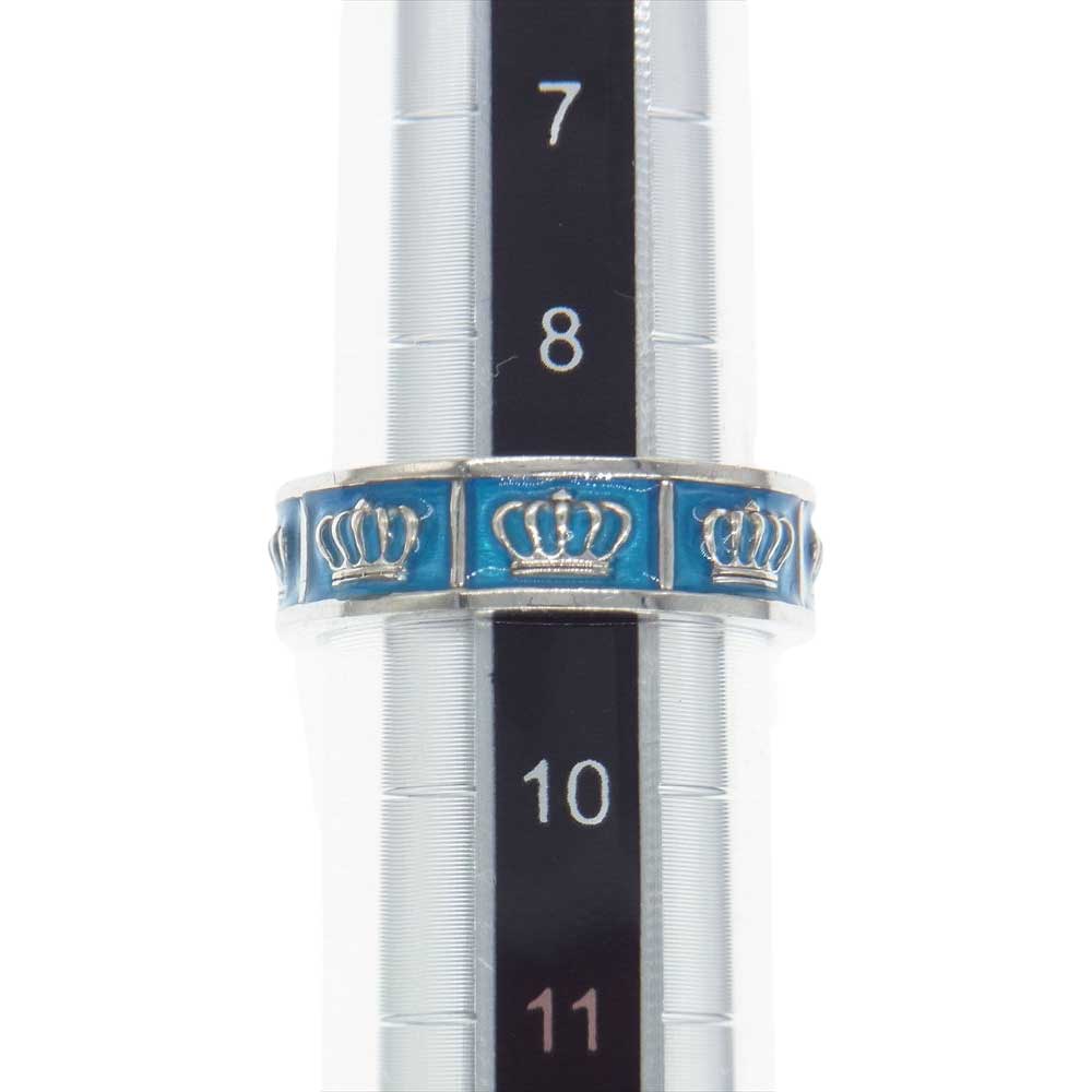Justin Davis ジャスティンデイビス SRJ695 3 BLUE OBSESSION オブセッション クラウン ブルー リング シルバー系 ライトブルー系 9号【中古】