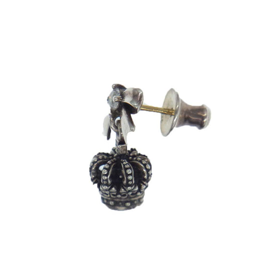 Justin Davis ジャスティンデイビス SEJ351 PETIT FADEIT プチ フェイドイット クラウン リボン ピアス 片耳 シルバー系【中古】