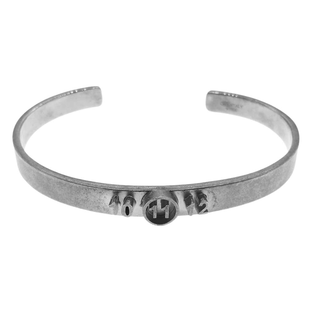 MAISON MARGIELA メゾンマルジェラ 11ライン SM1UY0053 シルバー925 平打ち ロゴ バングル ブレスレット シルバー系【中古】