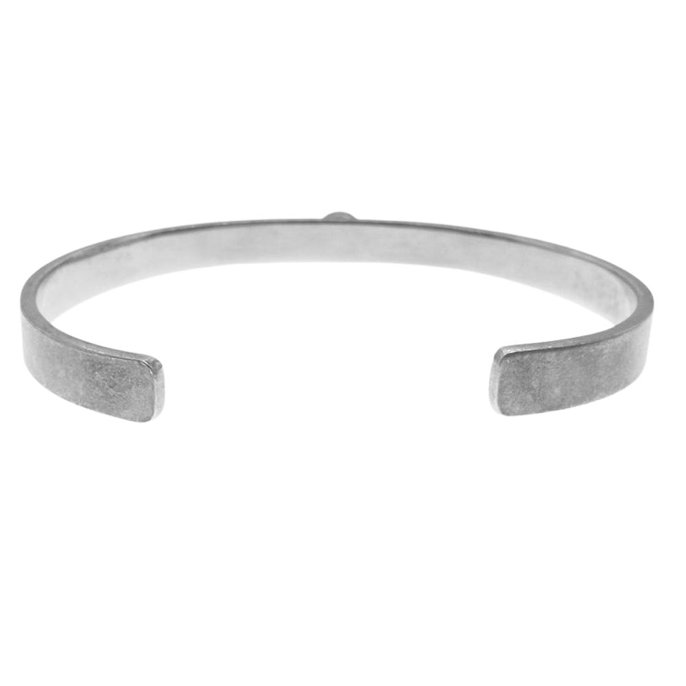 MAISON MARGIELA メゾンマルジェラ 11ライン SM1UY0053 シルバー925 平打ち ロゴ バングル ブレスレット シルバー系【中古】