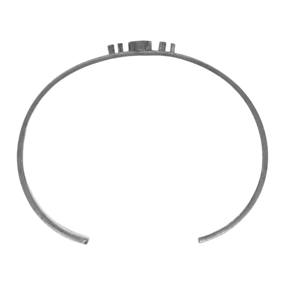 MAISON MARGIELA メゾンマルジェラ 11ライン SM1UY0053 シルバー925 平打ち ロゴ バングル ブレスレット シルバー系【中古】