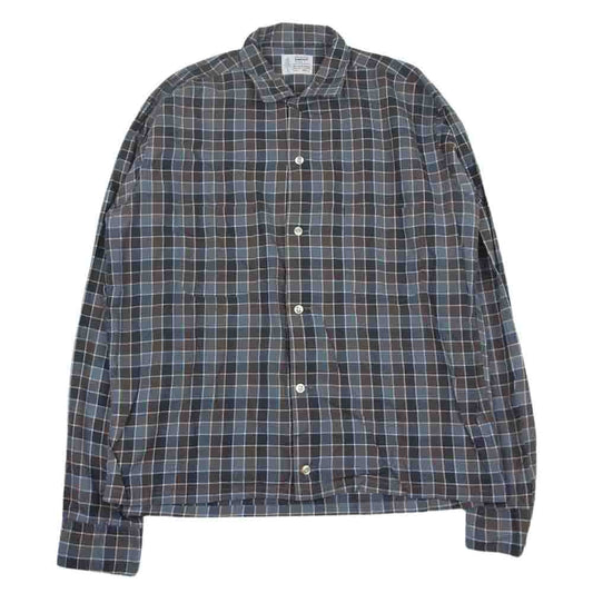 ペニーズ TOWNCRAFT タウンクラフト 長袖 チェック シャツ グレー系 ブラウン系 グレー系 ML【中古】