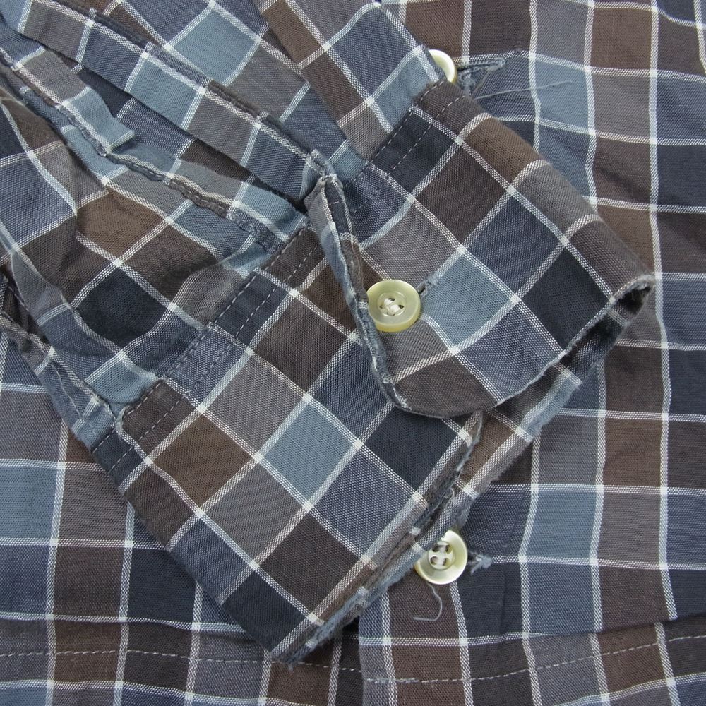 ペニーズ TOWNCRAFT タウンクラフト 長袖 チェック シャツ グレー系 ブラウン系 グレー系 ML【中古】