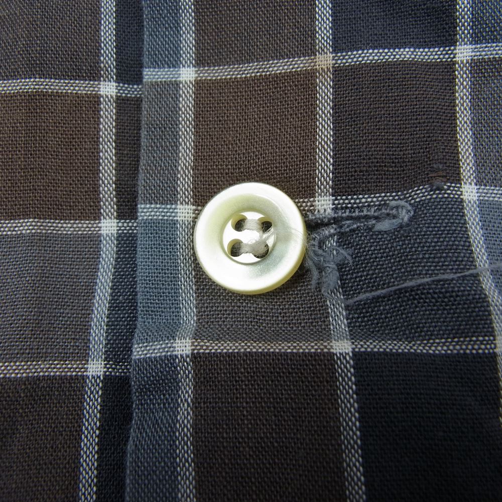 ペニーズ TOWNCRAFT タウンクラフト 長袖 チェック シャツ グレー系 ブラウン系 グレー系 ML【中古】